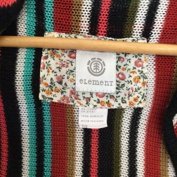 ELEMENT boho hoodie cardigan fringe southwestern western puncho medium - Picture 7 of 14